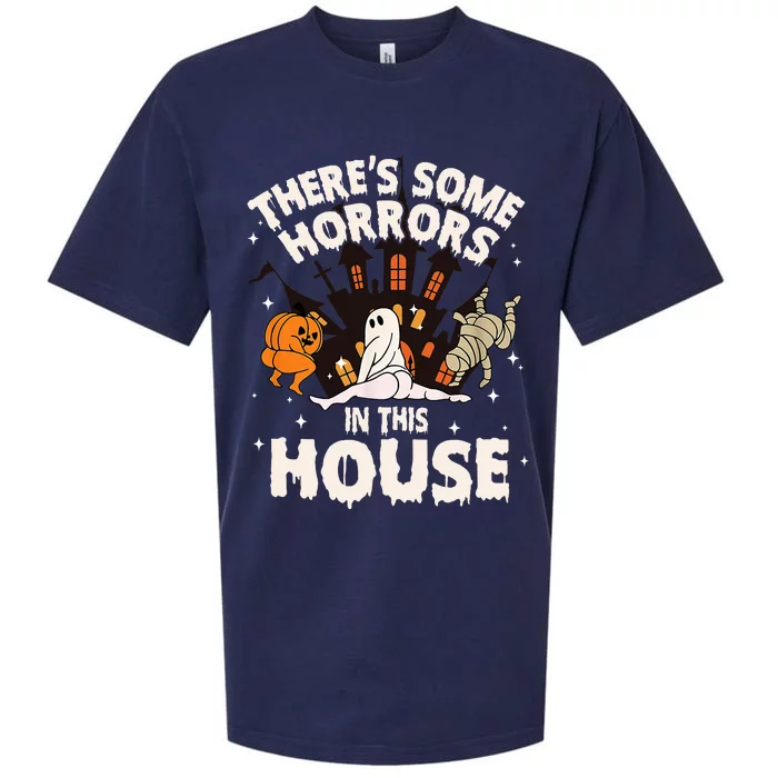 ThereS Some Horrors In This House Ghost Sueded Cloud Jersey T-Shirt