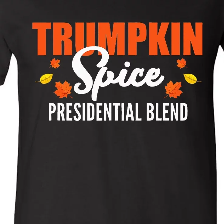 Trumpkin Spice Hilarious Halloween & Thanksgiving Twist V-Neck T-Shirt