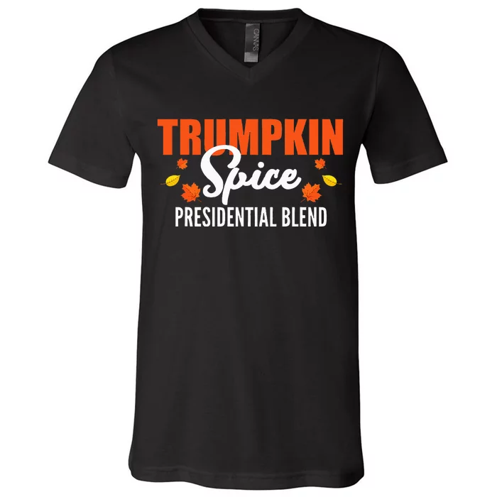 Trumpkin Spice Hilarious Halloween & Thanksgiving Twist V-Neck T-Shirt