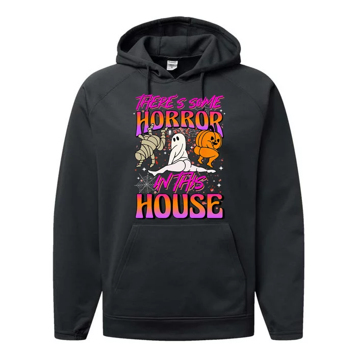 Theres Some Horrors In This House Ghost Pumpkin Halloween Performance Fleece Hoodie