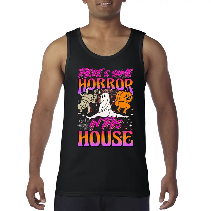 Theres Some Horrors In This House Ghost Pumpkin Halloween Tank Top