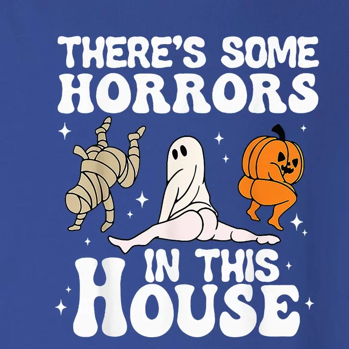 Theres Some Horrors In This House Ghost Pumpkin Halloween Toddler Long Sleeve Shirt