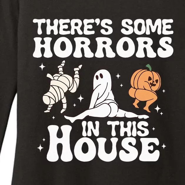 There’s Some Horrors In This House Funny Halloween Pumpkin Womens CVC Long Sleeve Shirt