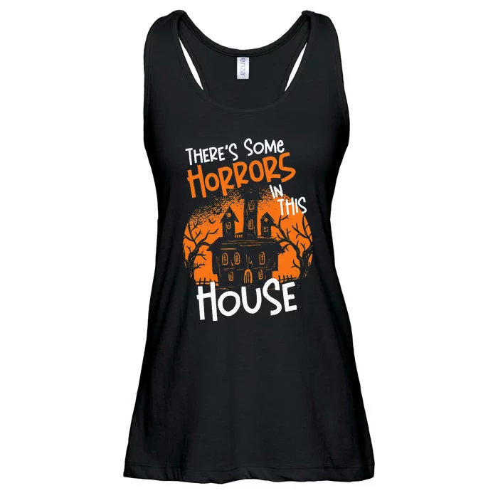 Theres Some Horrors In This House Halloween Funny Ladies Essential Flowy Tank