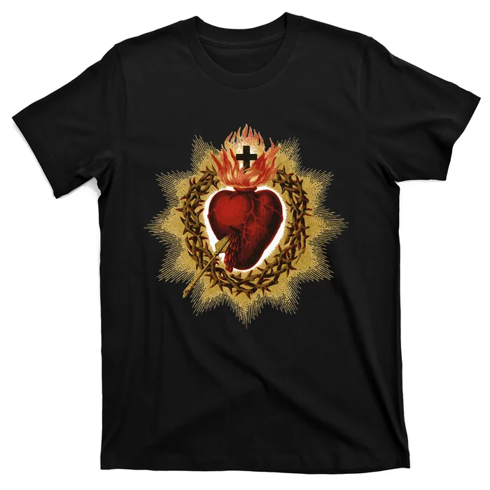 The Sacred Heart Of Jesus Catholic Icon T-Shirt