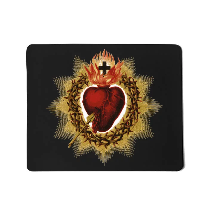 The Sacred Heart Of Jesus Catholic Icon Mousepad