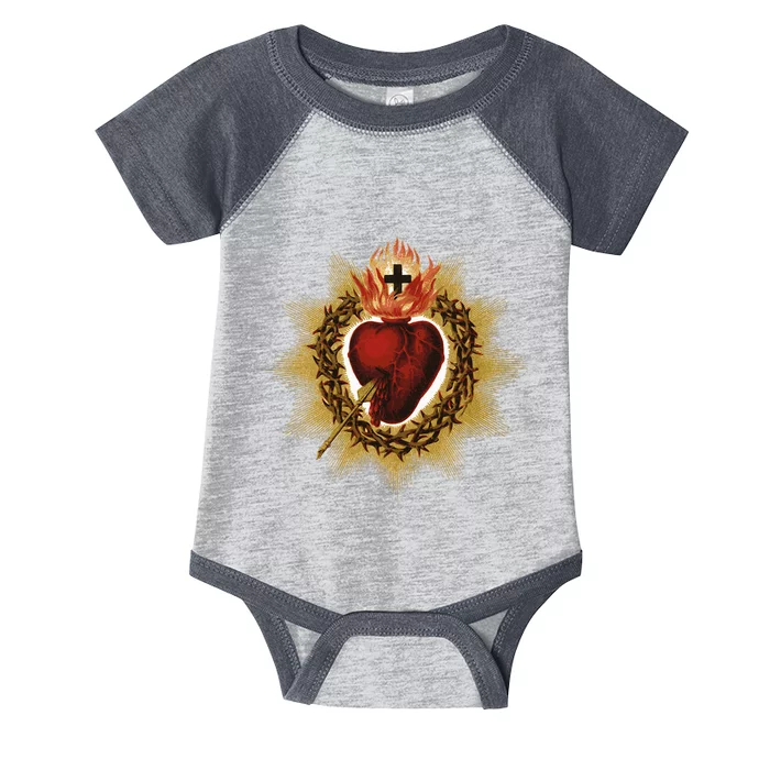 The Sacred Heart Of Jesus Catholic Icon Infant Baby Jersey Bodysuit