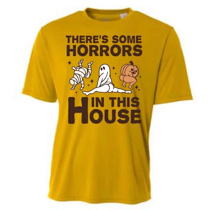 Theres Some Horrors In The House Funny Halloween Twerk Cooling Performance Crew T-Shirt