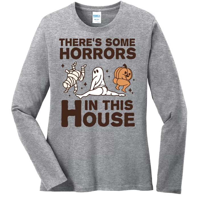 Theres Some Horrors In The House Funny Halloween Twerk Ladies Long Sleeve Shirt