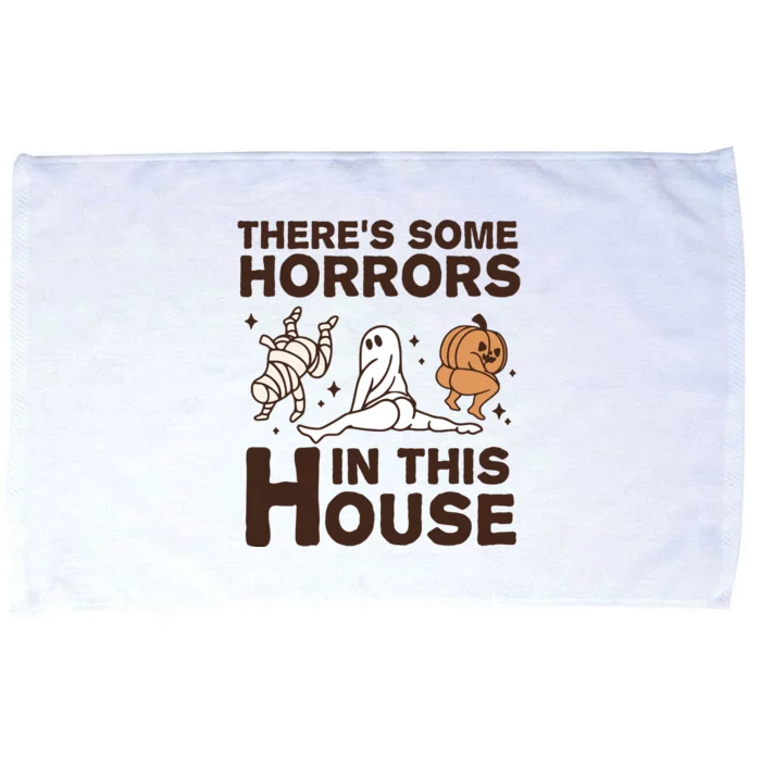 Theres Some Horrors In The House Funny Halloween Twerk Microfiber Hand Towel