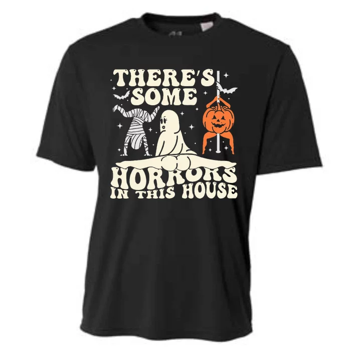 ThereS Some Horrors In This House Ghost Halloween Cooling Performance Crew T-Shirt