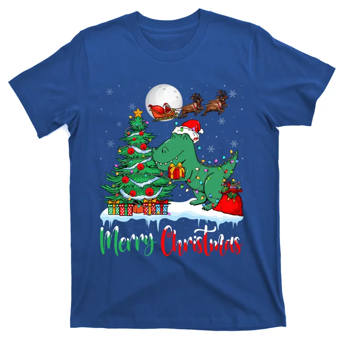 Trex Santa Hat Christmas Tree Xmas Merry Christmas Trex Gift T-Shirt