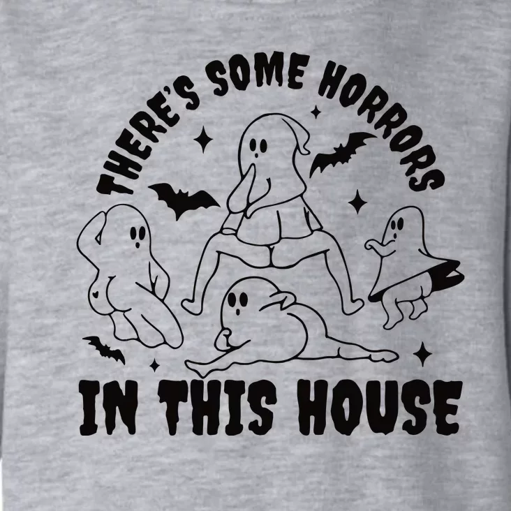 Theres Some Horrors In This House Funny Halloween Toddler Hoodie