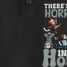 ThereS Some Horrors In This House Halloween Funny Dry Zone Grid Performance Polo