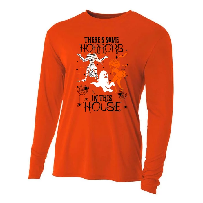 Theres Some Horrors In This House Halloween Gifts Cooling Performance Long Sleeve Crew