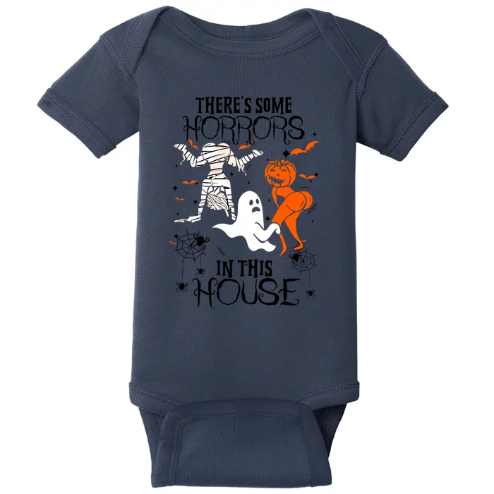 Theres Some Horrors In This House Halloween Gifts Baby Bodysuit