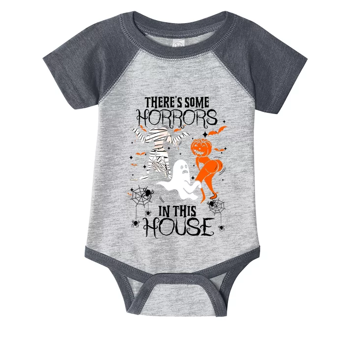 Theres Some Horrors In This House Halloween Gifts Infant Baby Jersey Bodysuit