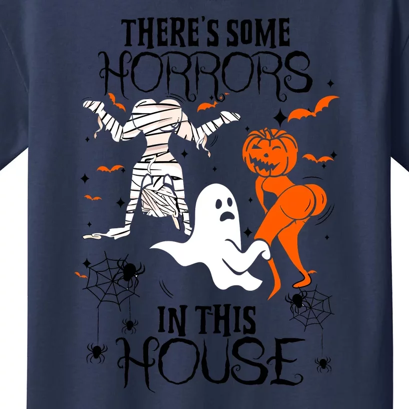 Theres Some Horrors In This House Halloween Gifts Kids T-Shirt