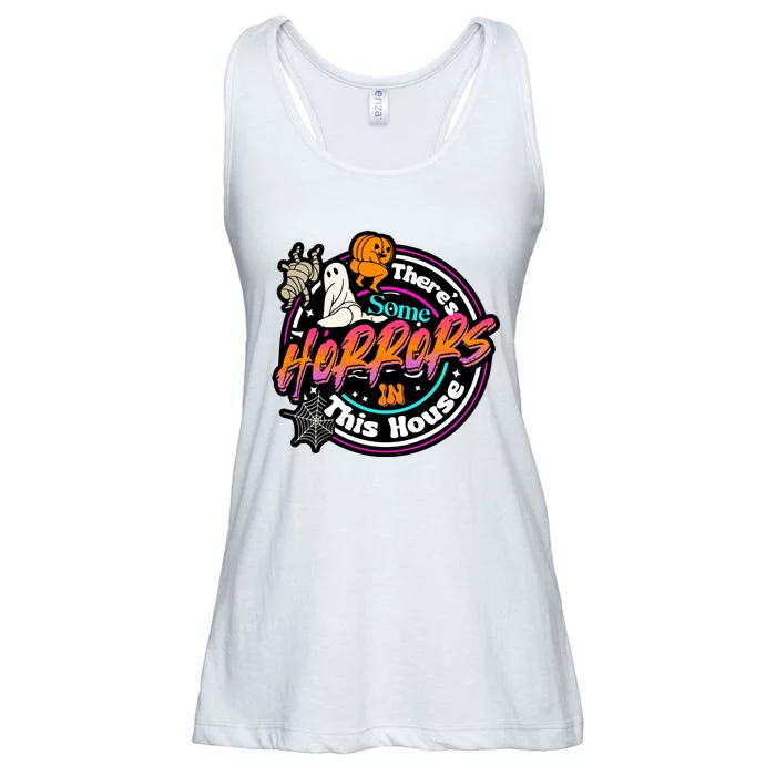 Theres Some Horrors In This House Funny Humor Halloween Ladies Essential Flowy Tank