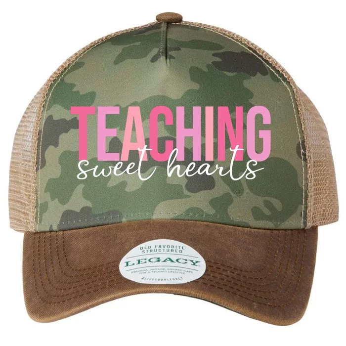 Teaching Sweet Hears Cute Valentine Teacher Legacy Tie Dye Trucker Hat