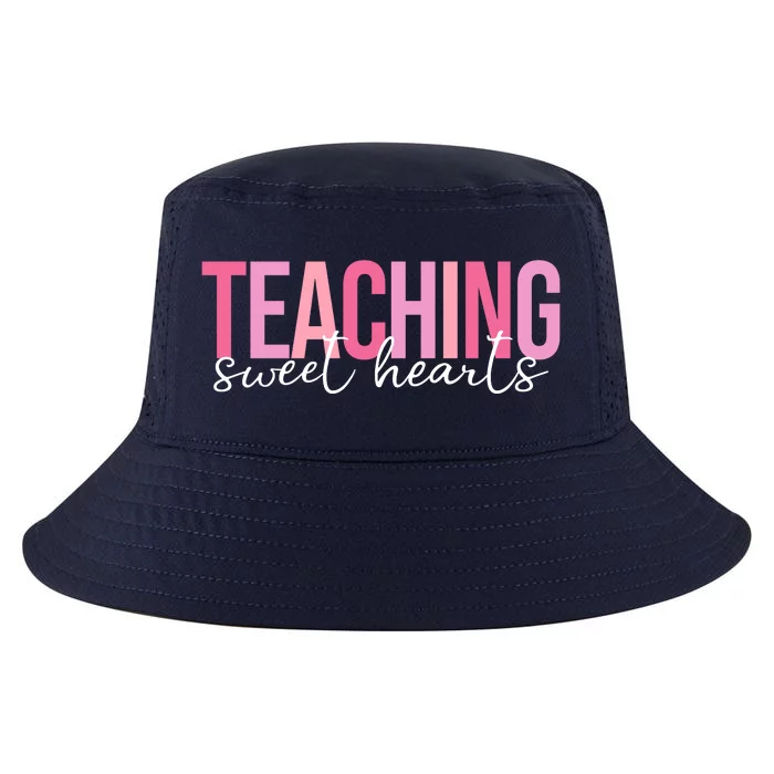 Teaching Sweet Hears Cute Valentine Teacher Cool Comfort Performance Bucket Hat