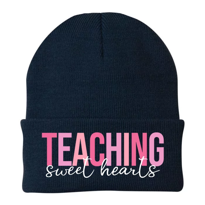 Teaching Sweet Hears Cute Valentine Teacher Knit Cap Winter Beanie