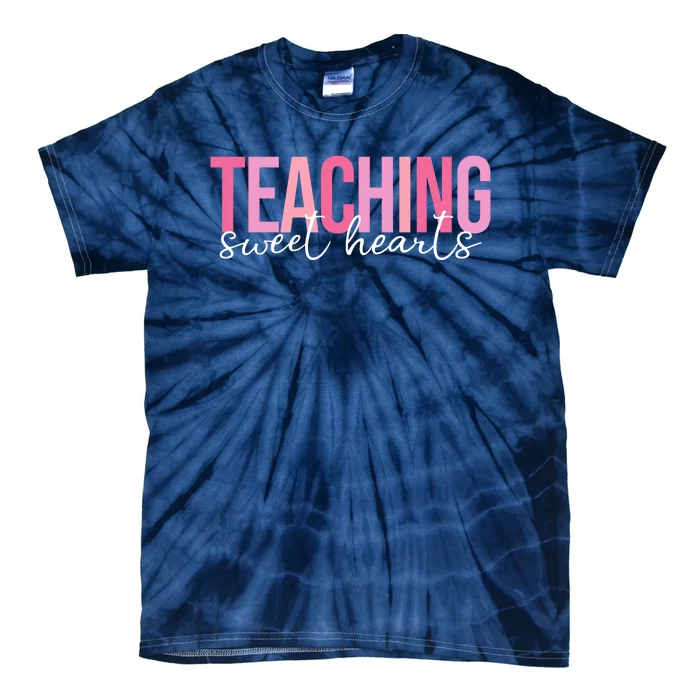 Teaching Sweet Hears Cute Valentine Teacher Tie-Dye T-Shirt