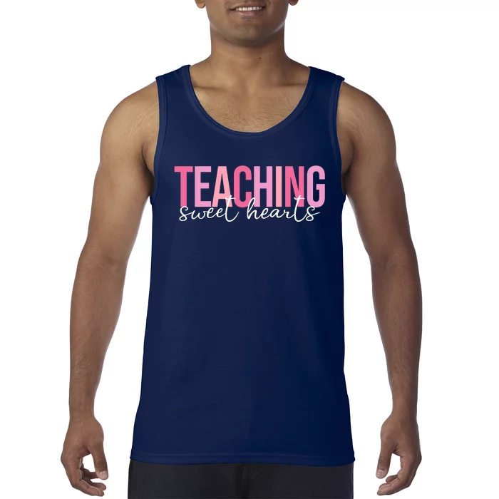 Teaching Sweet Hears Cute Valentine Teacher Tank Top