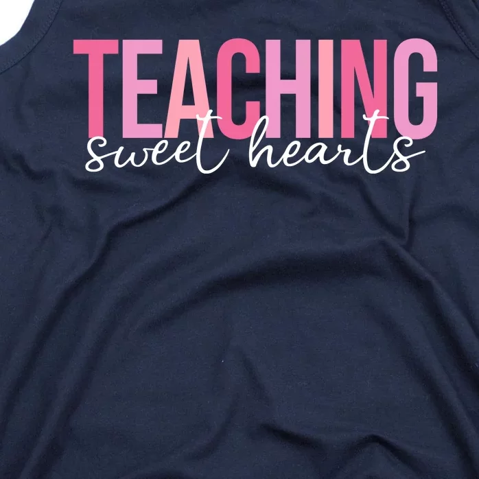 Teaching Sweet Hears Cute Valentine Teacher Tank Top