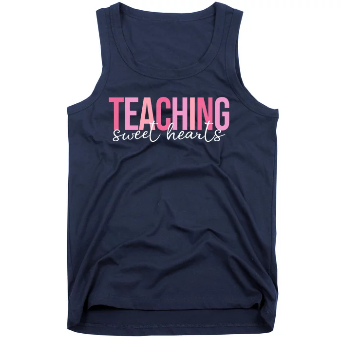 Teaching Sweet Hears Cute Valentine Teacher Tank Top