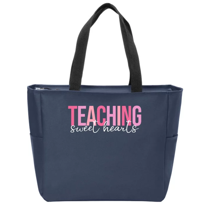 Teaching Sweet Hears Cute Valentine Teacher Zip Tote Bag