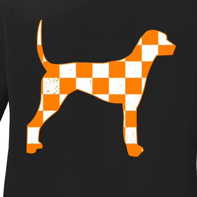 Tennessee Smokey Hound Dog Ladies Long Sleeve Shirt