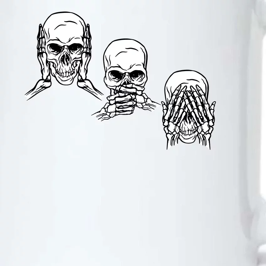 Three Skulls Head Black Color Changing Mug