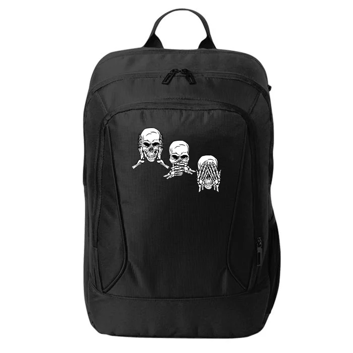 Three Skulls Head City Backpack