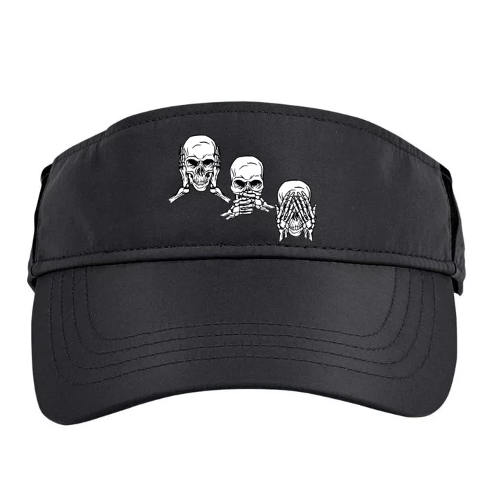 Three Skulls Head Adult Drive Performance Visor