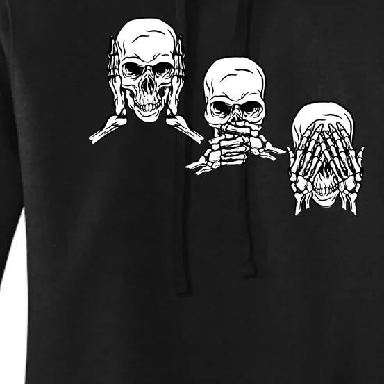 Three Skulls Head Women's Pullover Hoodie