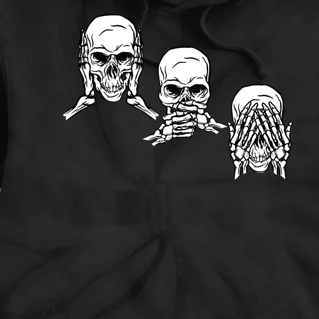 Three Skulls Head Tie Dye Hoodie