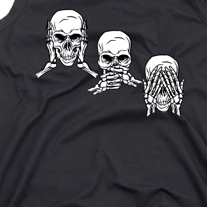 Three Skulls Head Tank Top