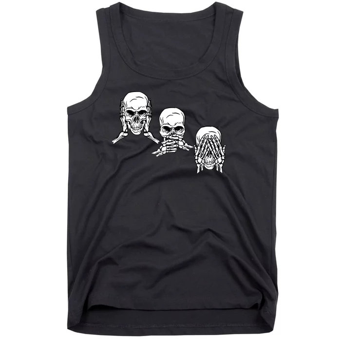 Three Skulls Head Tank Top