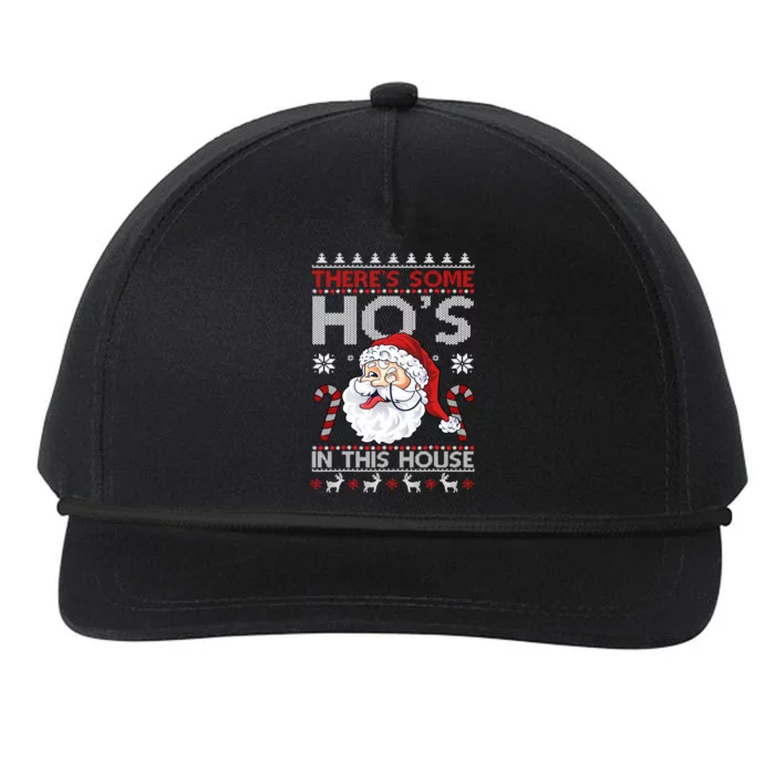 There's Some Ho's In This House Funny Santa Dirty Jokes Cute Gift Snapback Five-Panel Rope Hat