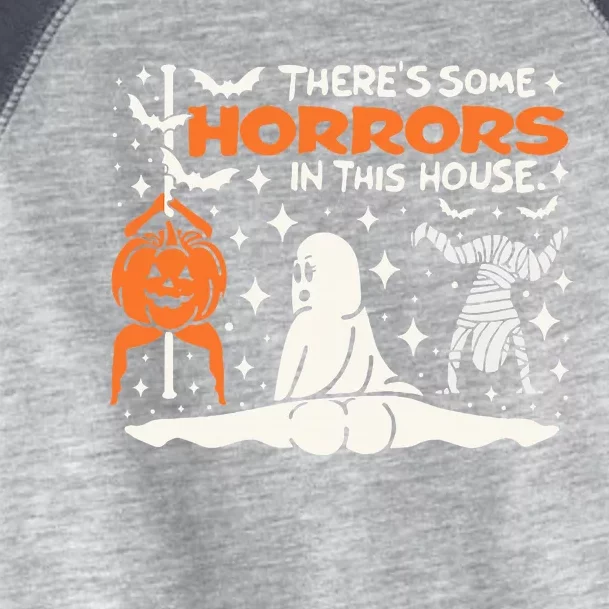 Theres Some Horrors In This House Ghost Pumpkin Halloween Toddler Fine Jersey T-Shirt