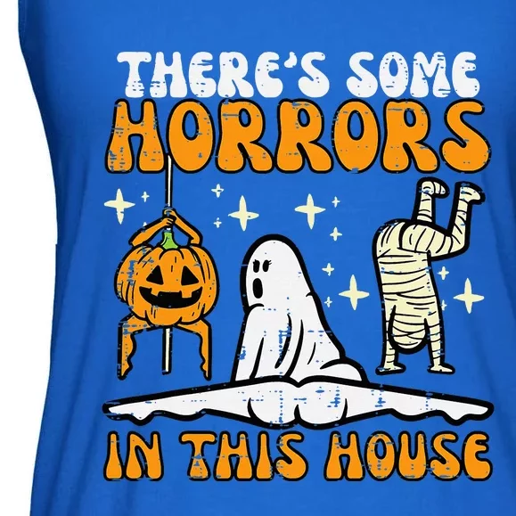 Theres Some Horrors In This House Funny Halloween Ladies Essential Flowy Tank