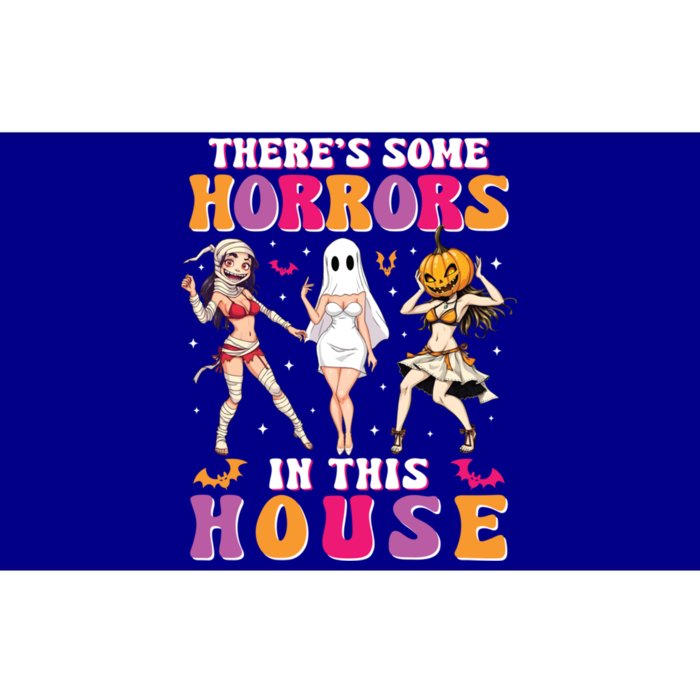 ThereS Some Horrors In This House Funny Halloween Funny Gift Bumper Sticker