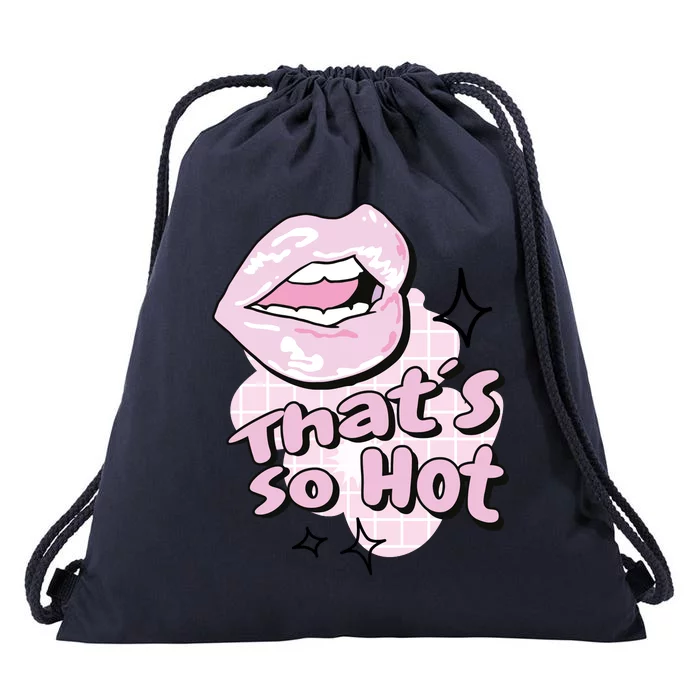 That's So Hot Lips Drawstring Bag