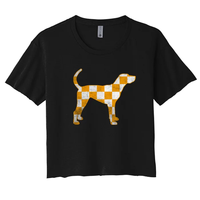 Tennessee Smokey Hound Dog TN Women's Crop Top Tee