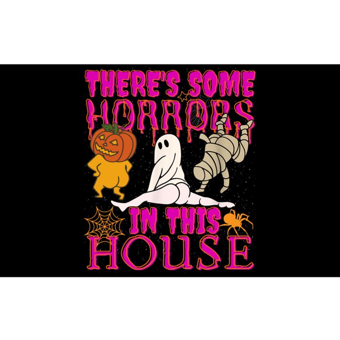 Theres Some Horrors In This House Ghost Pumpkin Halloween Bumper Sticker