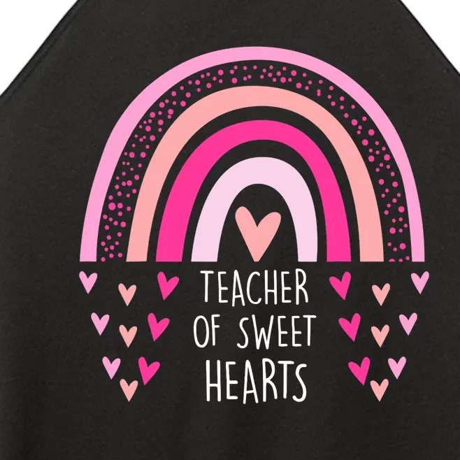 Teacher Sweet Hearts Rainbow PreK Teacher Valentines Day Women’s Perfect Tri Rocker Tank