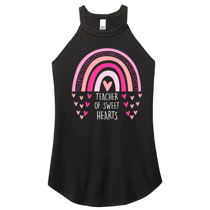 Teacher Sweet Hearts Rainbow PreK Teacher Valentines Day Women’s Perfect Tri Rocker Tank