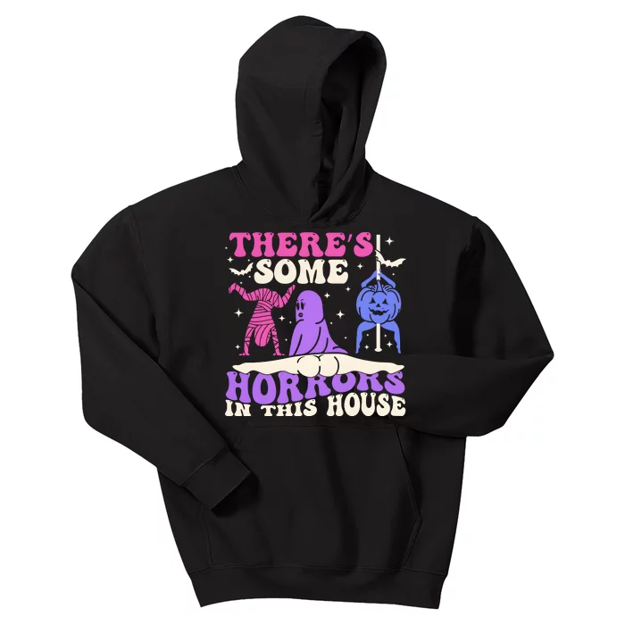 Theres Some Horrors In This House Funny Dancing Ghost Halloween Kids Hoodie