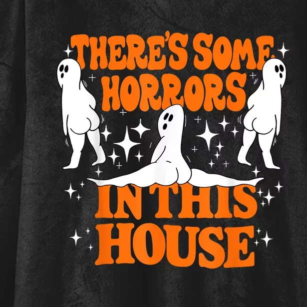 Theres Some Horrors In This House Spooky Season Halloween Hooded Wearable Blanket